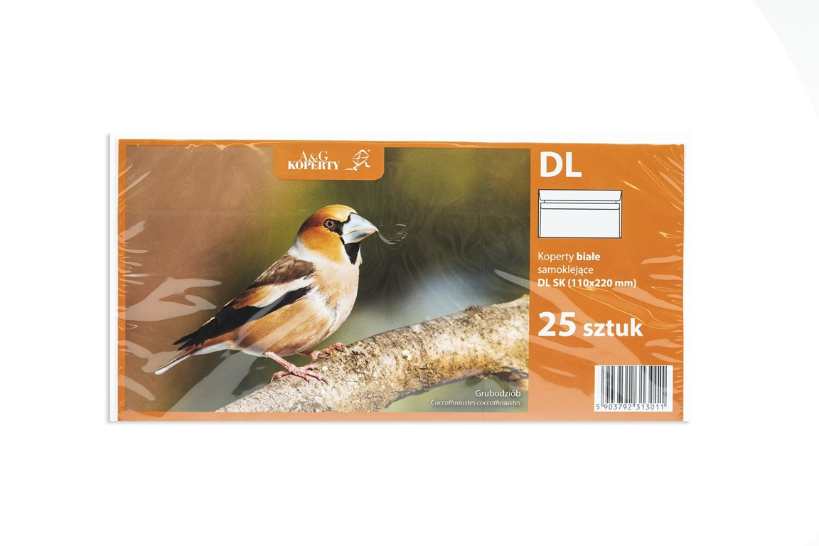 Koperta DL/25szt. biała SK